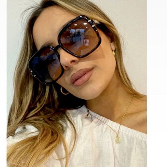 SALE! NEW Gucci GG1066S 002 Havana Brown Gradient Butterfly Women Sunglasses main image 12